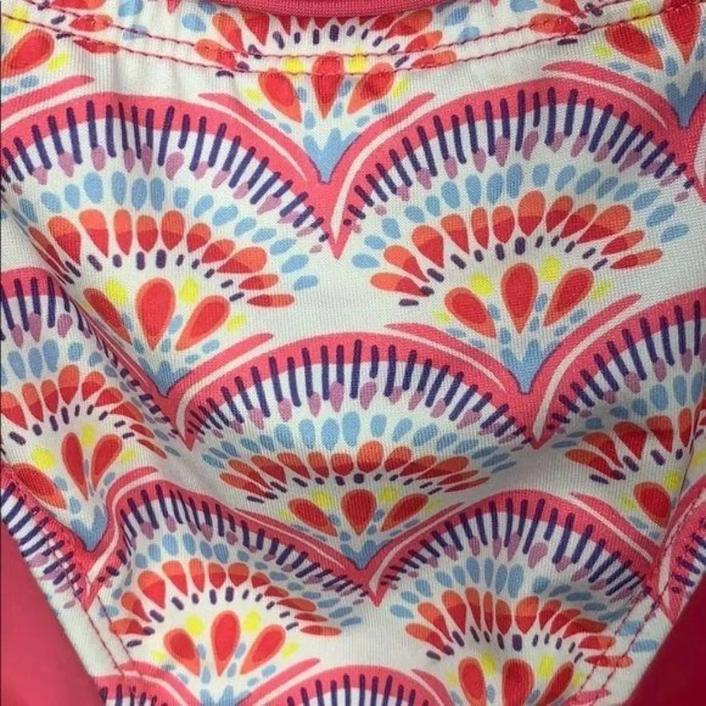 Bobbie Brooks Girls 2 Piece Bikini Pink Swim Tankini Size L bathing suit swimsui